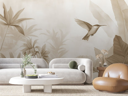 Sepia Hummingbird Serenade