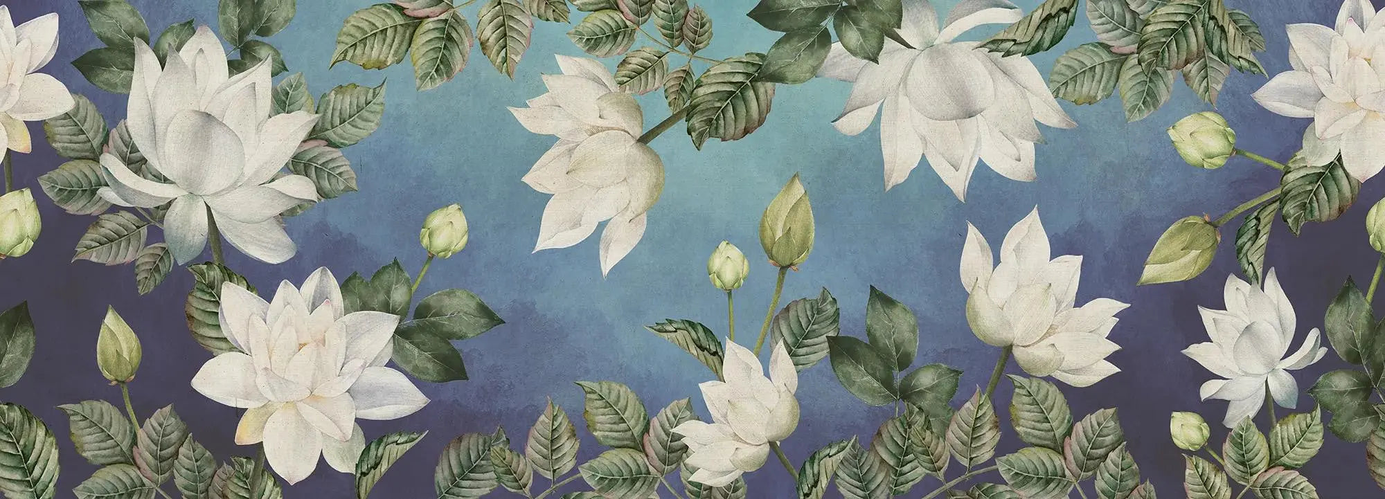 White Floret Wallpaper Vladila