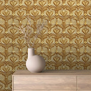 Regal Gilded Damask Flourish - WallCreatives