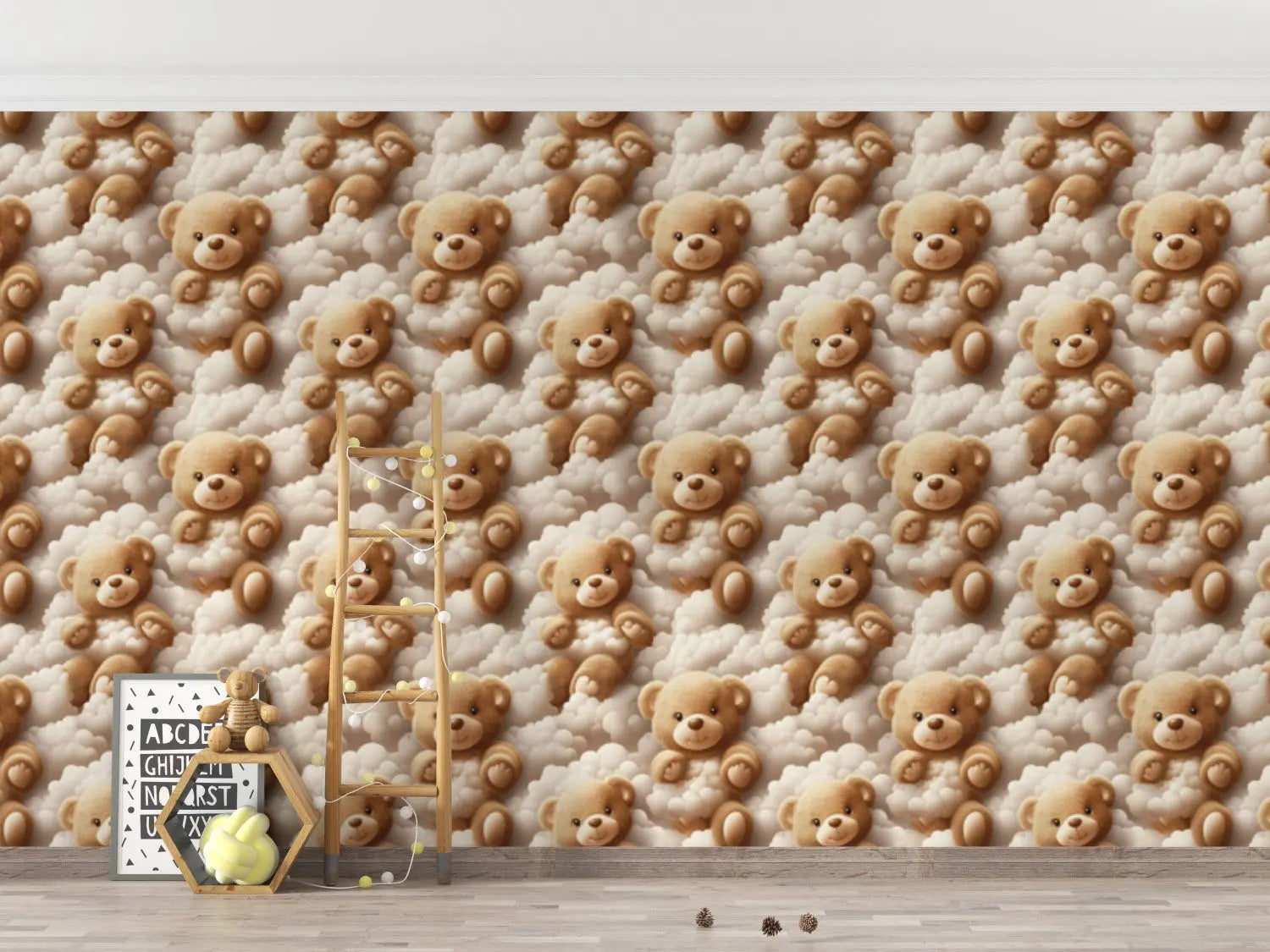 Sweet Dreams Teddy Bear Sky WallCreatives