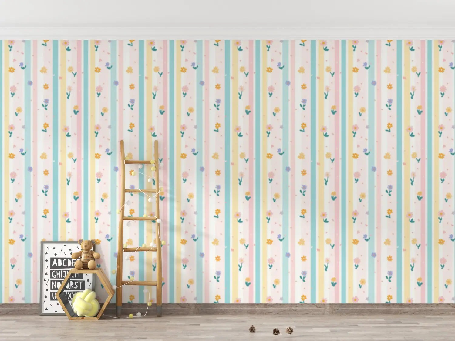 Pastel Petal Parade Wallpaper WallCreatives