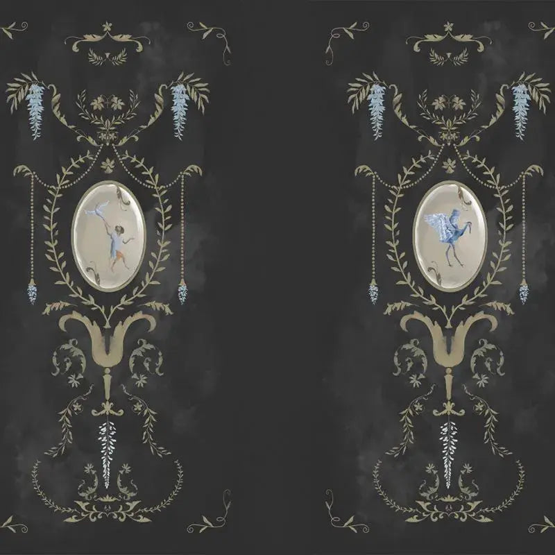 Royal Animals Black Wallpaper Vladila