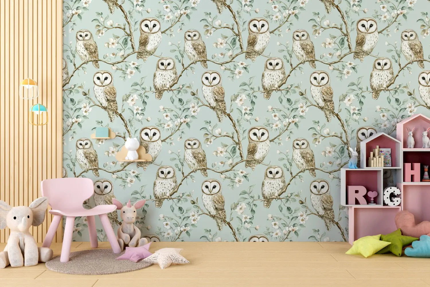 Enchanted Owl Grove Toile WallCreatives