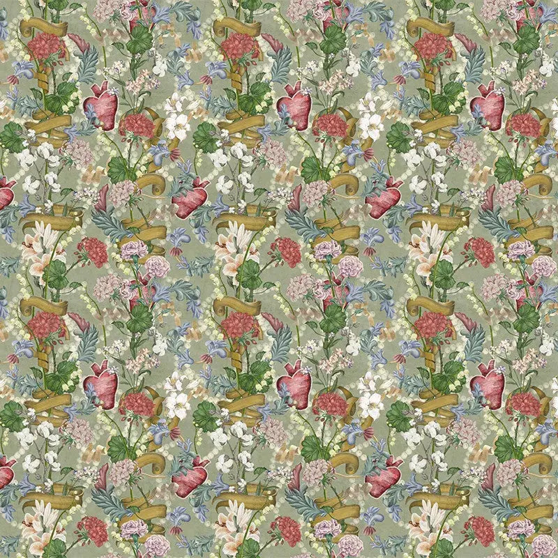 Queen's Heart (Pistachio) Wallpaper Vladila