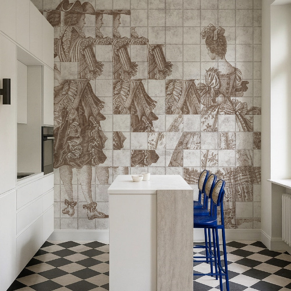 Tapet Decadent Fragments cream WallCreatives