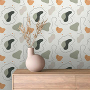 Calm Contours Earthy Abstract - WallCreatives