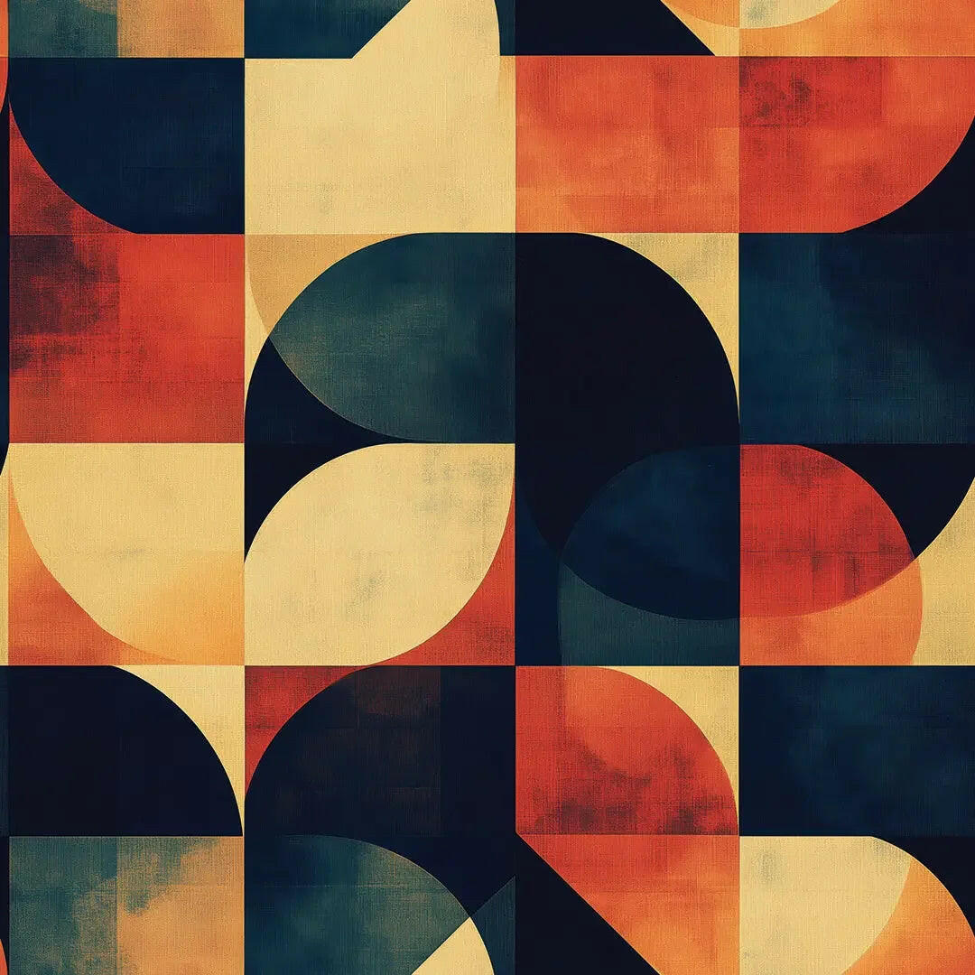 retro solstice grid mural - wallcreatives