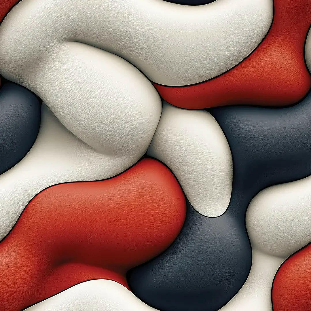Tricolor Contour Flow Wallpaper - WallCreatives