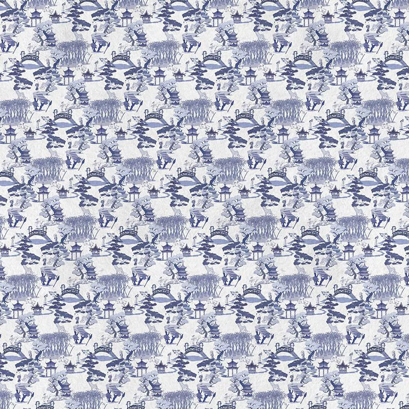 Chinese toile (blue) Wallpaper Vladila