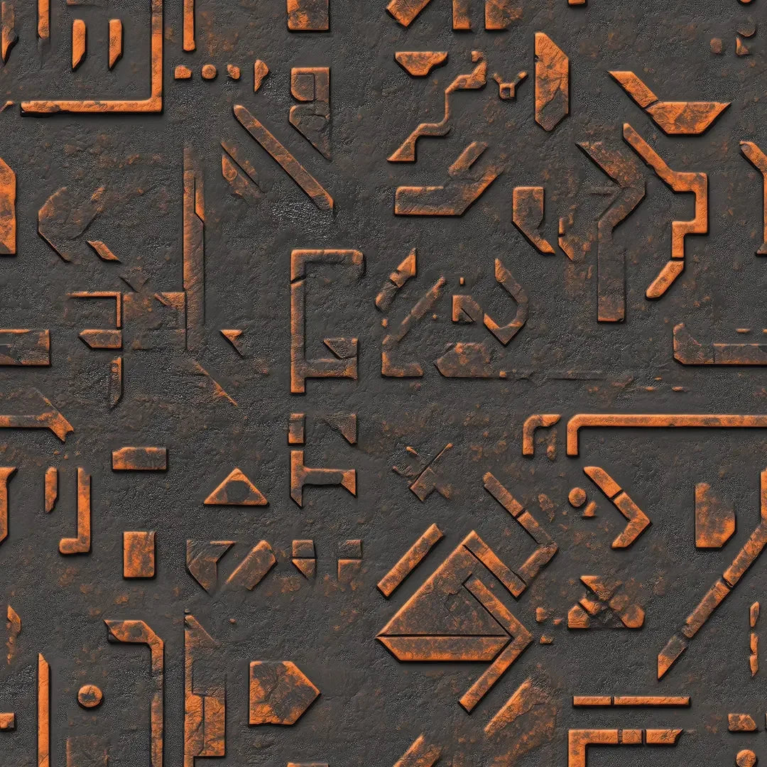 forged copper circuitry panel - wallcreatives