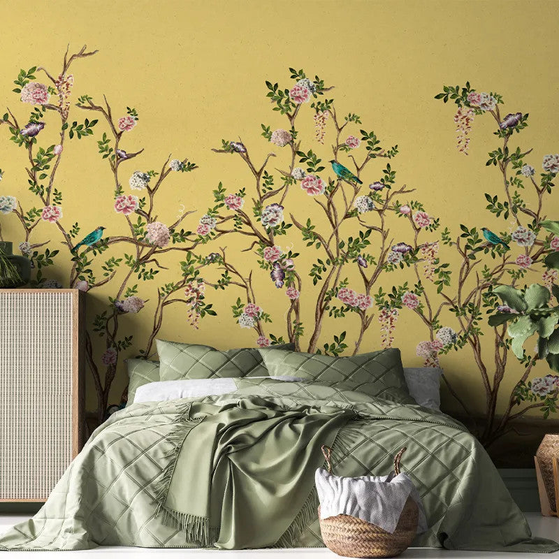 Scenes from life (yellow) Wallpaper Vladila