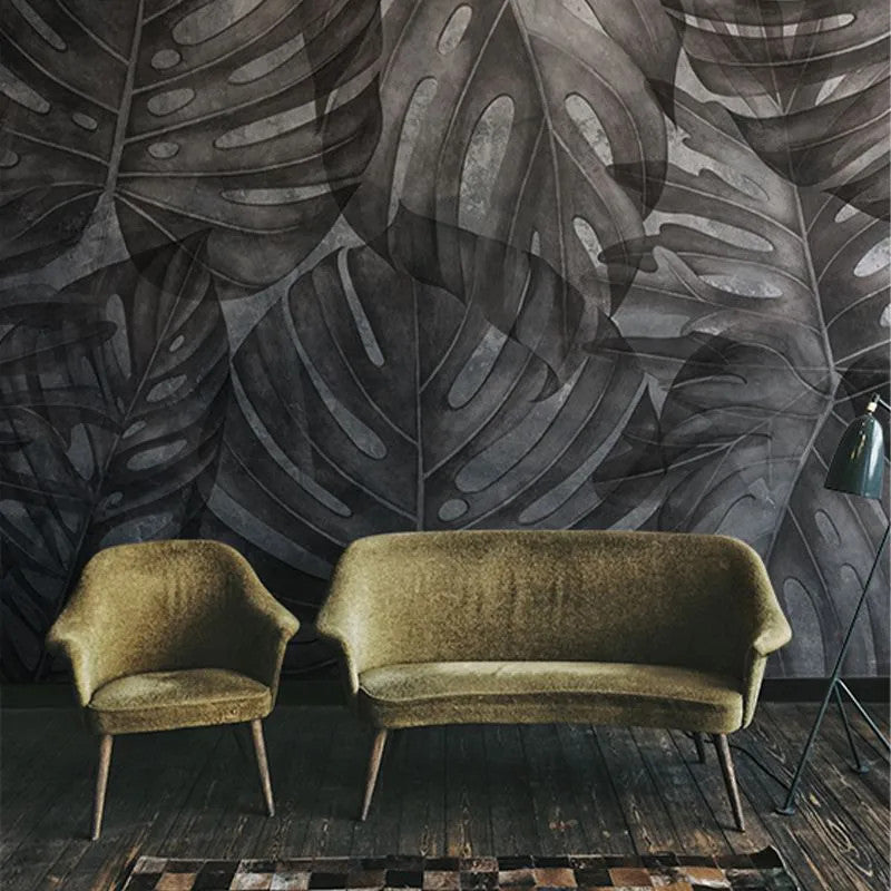 Grey Philodendron Wallpaper Vladila