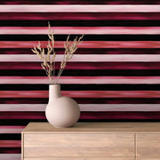 Midnight Blush Painted Stripes - WallCreatives