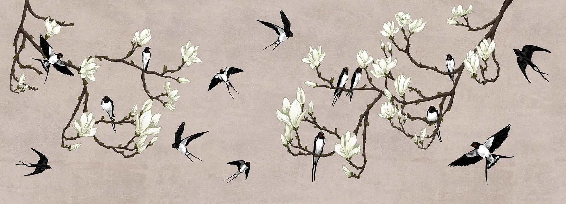 The Land of the Swallows black Wallpaper Vladila