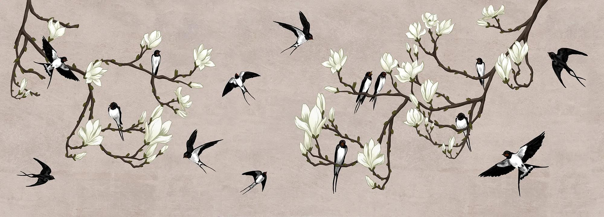 The Land of the Swallows black Wallpaper Vladila