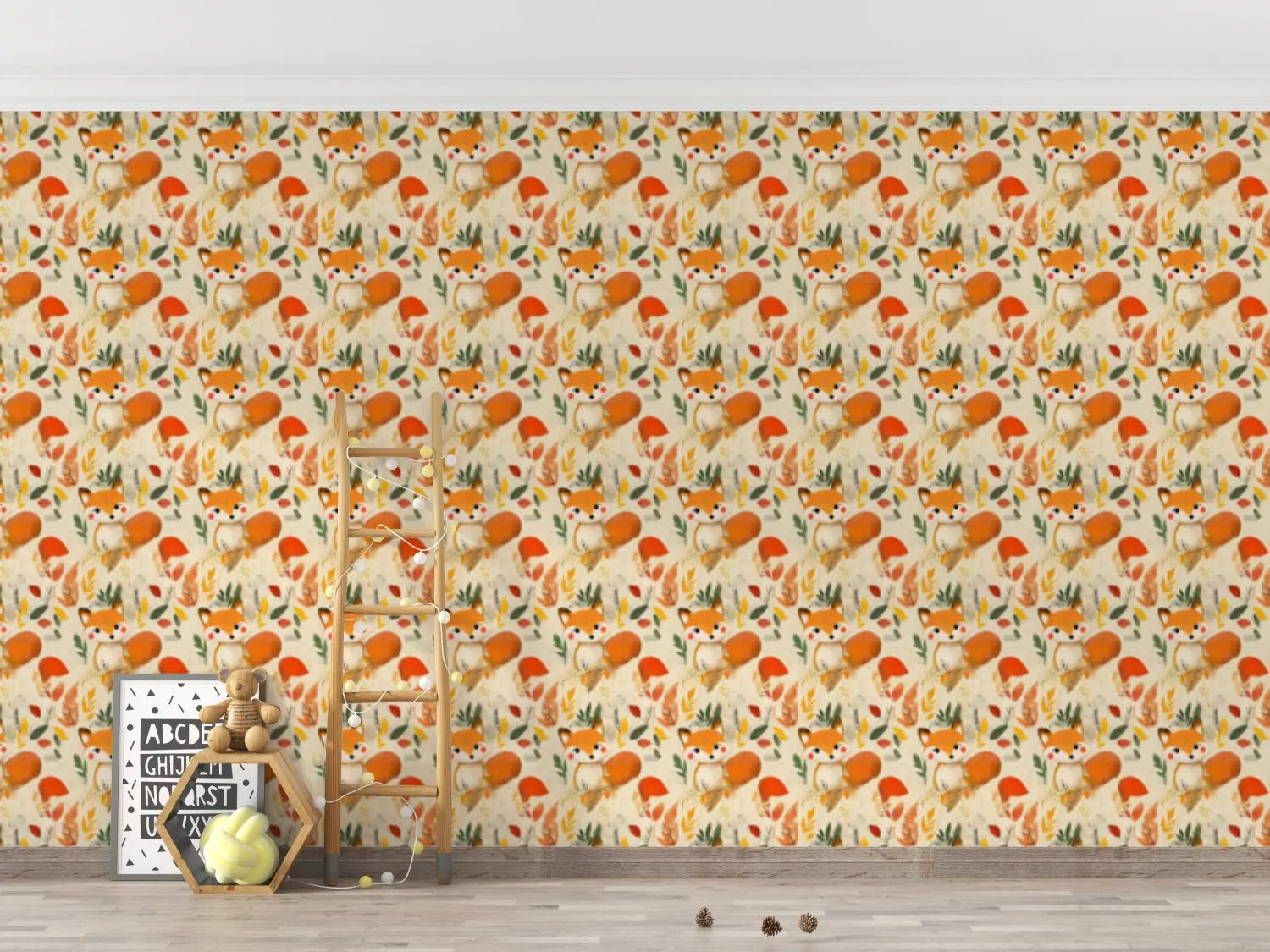 Whimsical Woodland Fox Trot WallCreatives