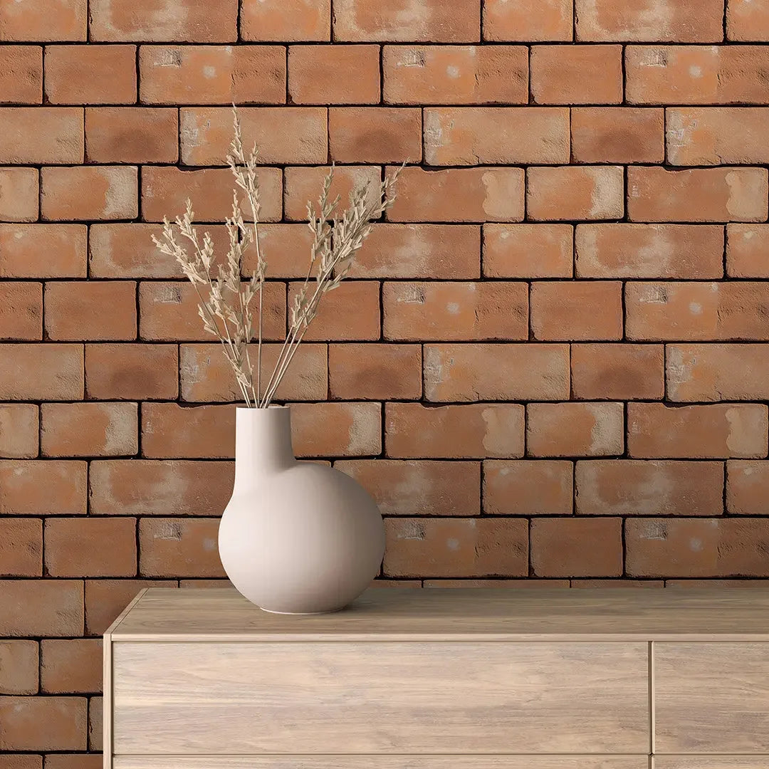 urban loft terracotta brick - wallcreatives