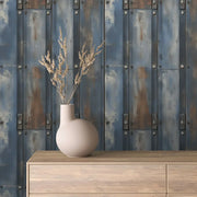 Weathered Industrial Steel Siding - WallCreatives