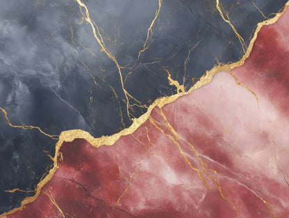 Crimson Slate Gilded Fusion - WallCreatives