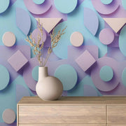 Pastel Geometric Dreamscape - WallCreatives