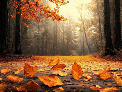 Whispering Woods Autumn Glow - WallCreatives