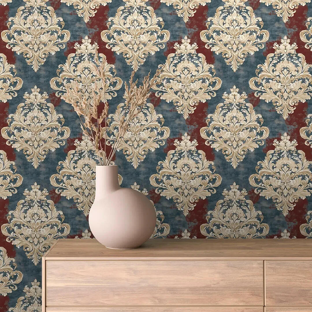 Regal Manor Damask Wallpaper - WallCreatives