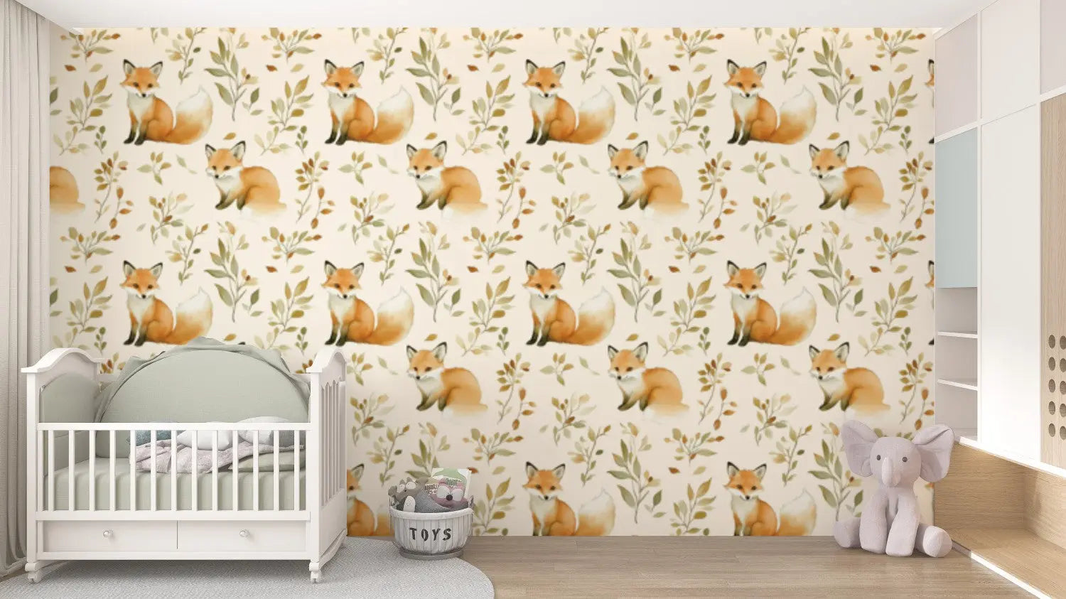 Whimsical Woodland Fox Trot WallCreatives