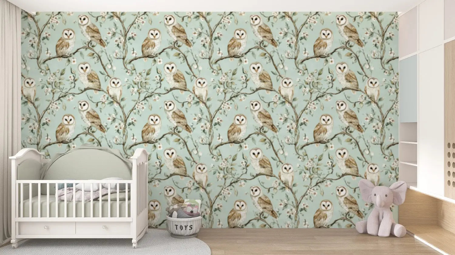 Enchanted Owl Grove Wallpaper WallCreatives