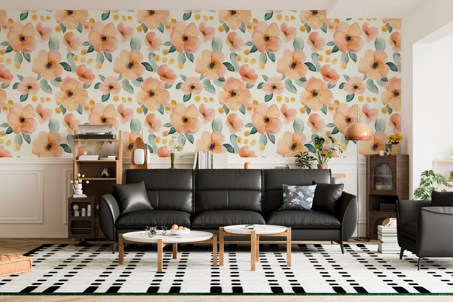 Sun-Kissed Apricot Bloom Wallpaper WallCreatives