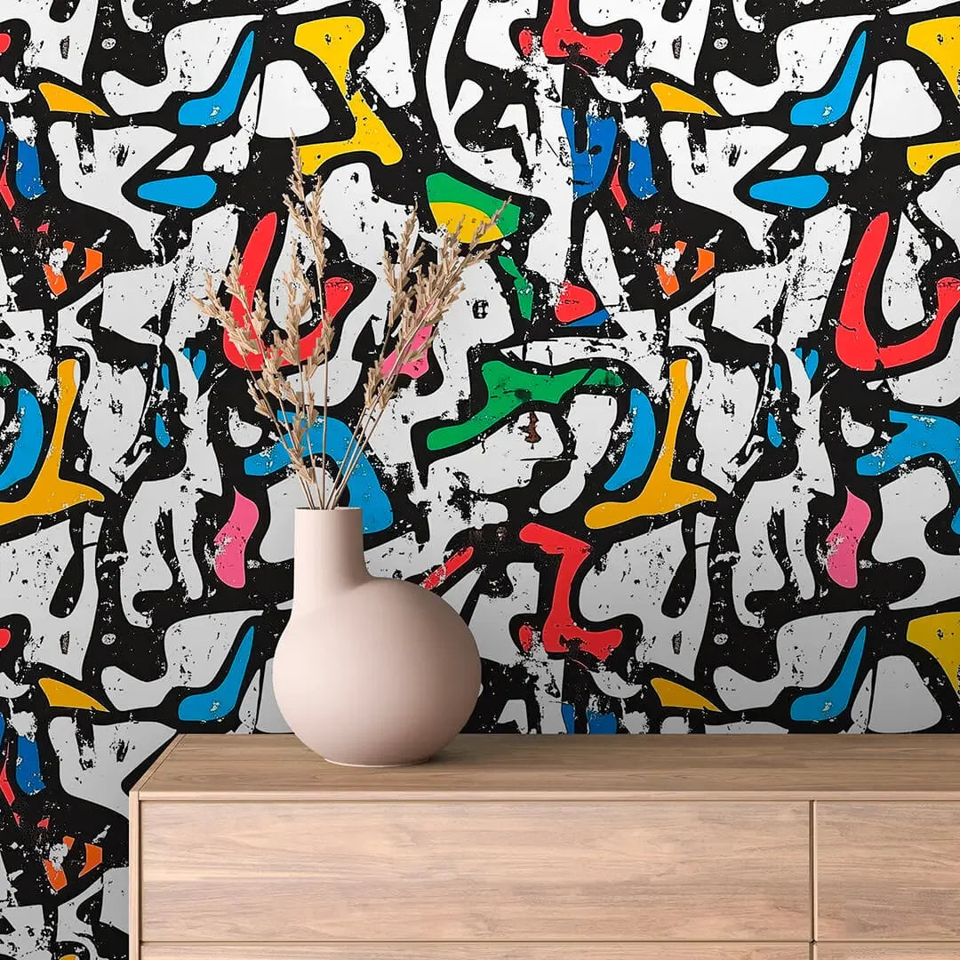 Urban Rhapsody Abstract Mural - WallCreatives