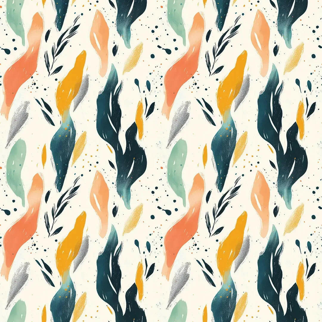 Whispering Tides Abstract Mural - WallCreatives