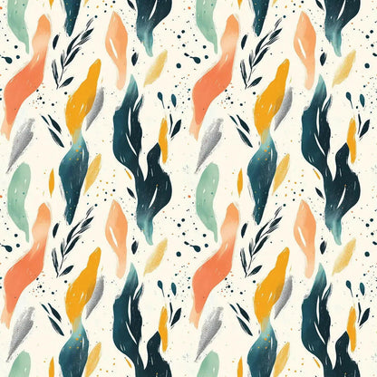 Whispering Tides Abstract Mural - WallCreatives