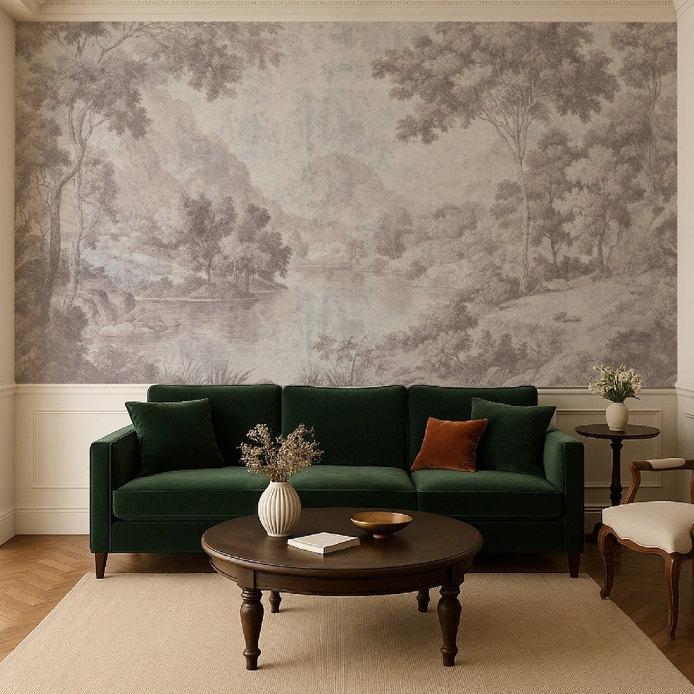 Tapet Slumbering Lake rose WallCreatives
