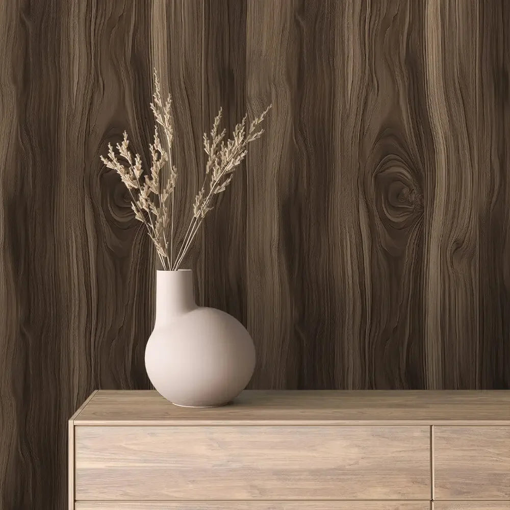 Whispering Timber Knot Mural - WallCreatives