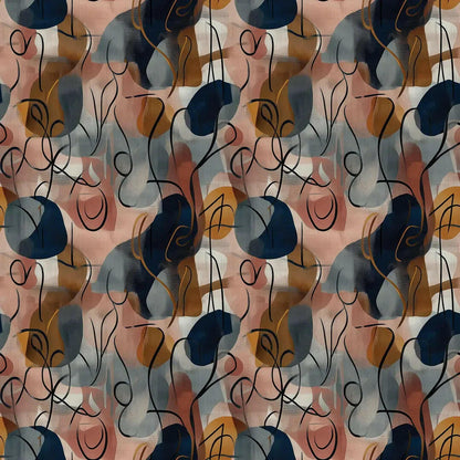 Urban Muse Abstract Mural - WallCreatives