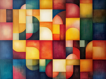 Modernist Color Block Canvas - WallCreatives