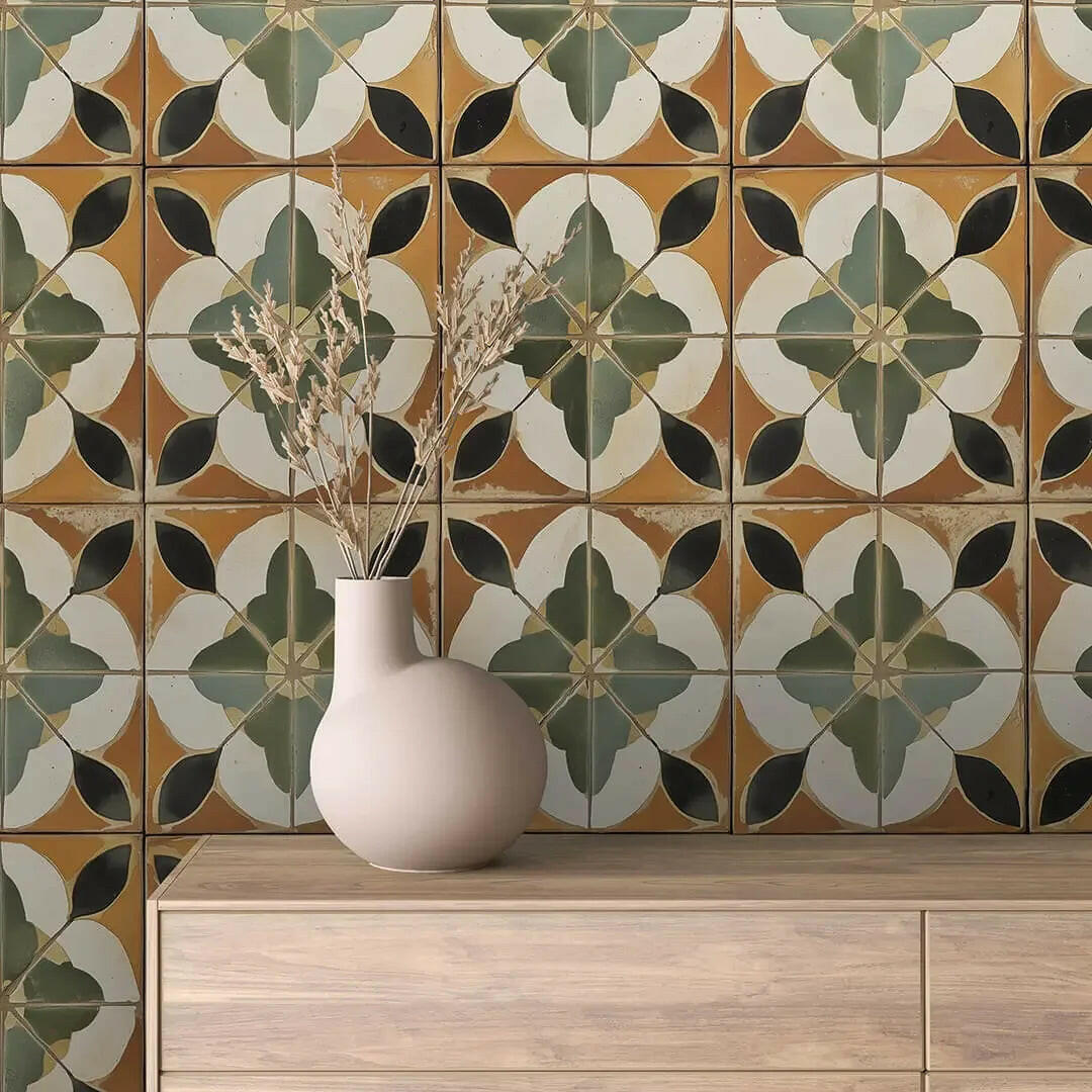 Catalan Sunburst Tile - WallCreatives