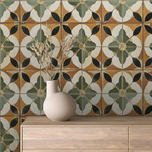 Catalan Sunburst Tile - WallCreatives