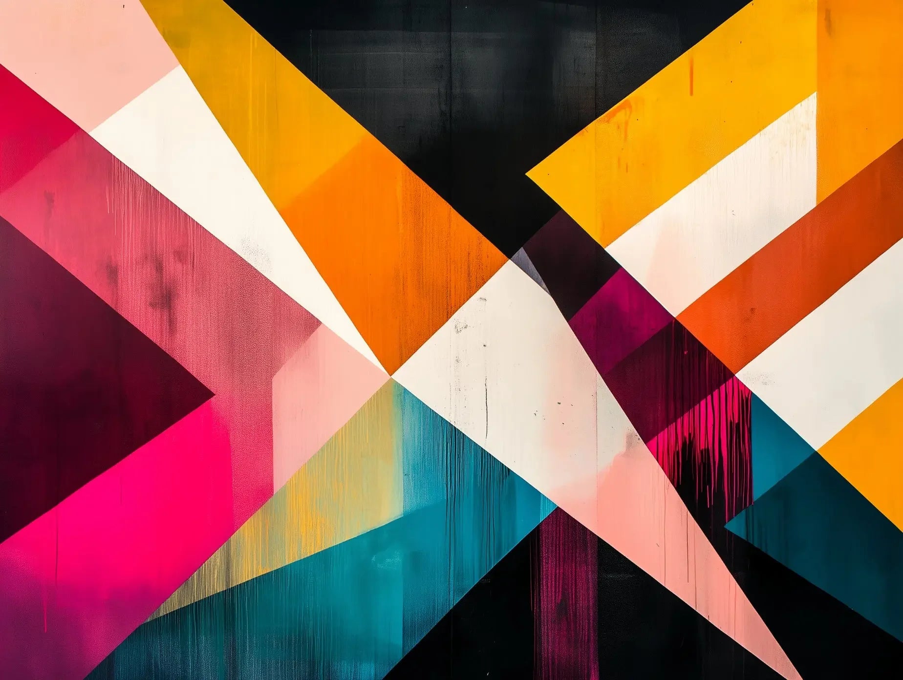 Urban Prism Collision Mural - WallCreatives