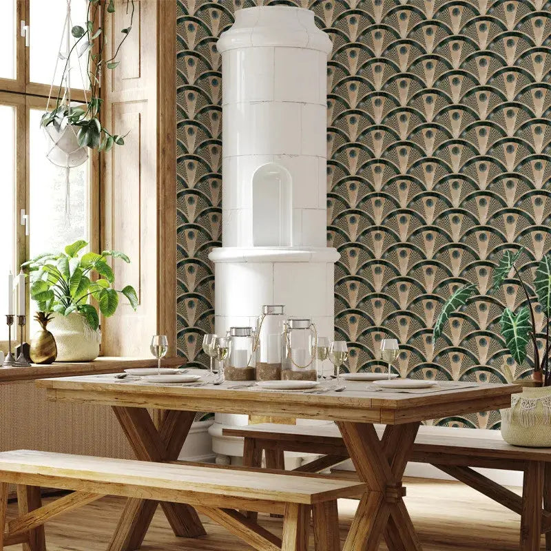 The Hoover Factory Green Wallpaper Vladila