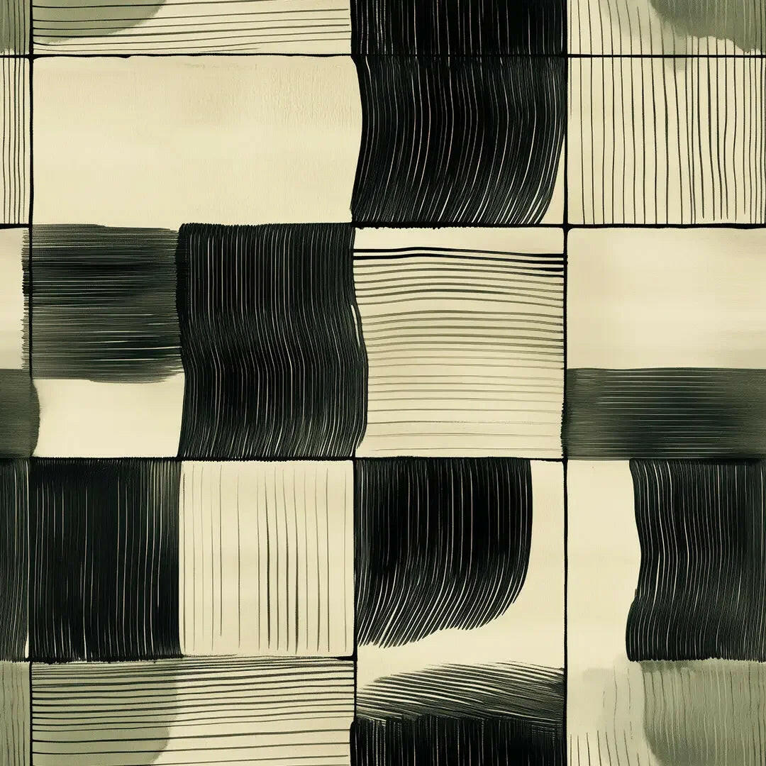 Rhythmic Brushstroke Grid - WallCreatives