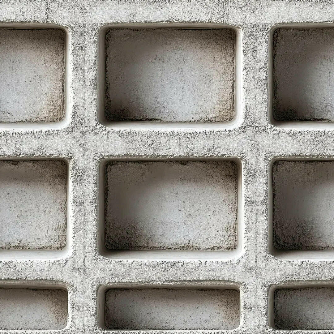 Monolithic Concrete Grid Wall - WallCreatives