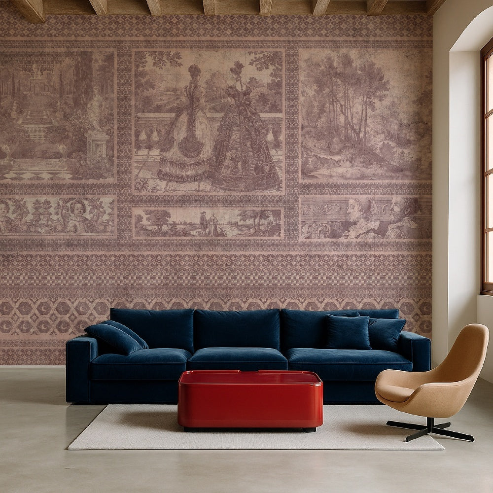 Tapet Mythic Panorama rose WallCreatives