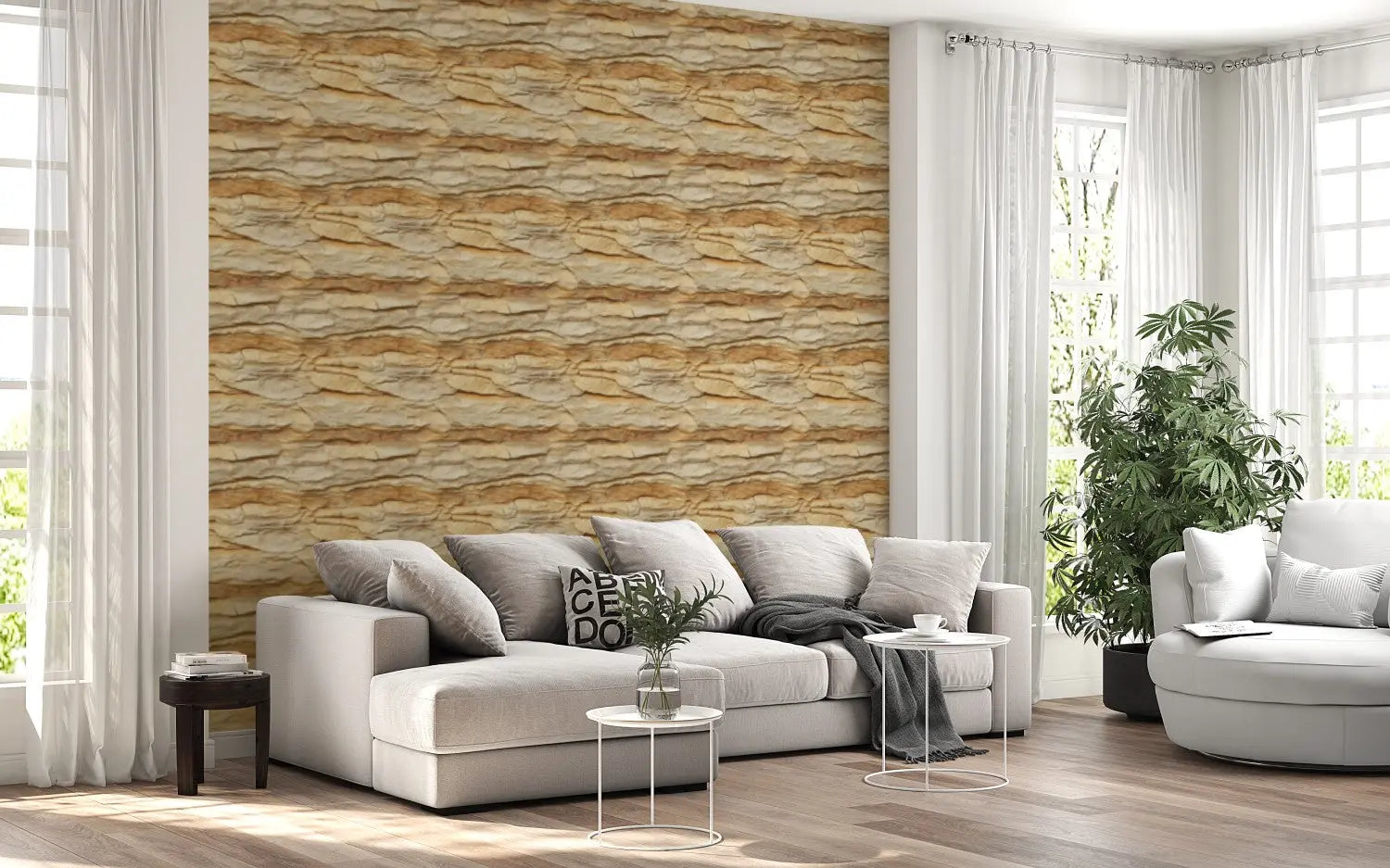 Golden Canyon Layered Stone WallCreatives