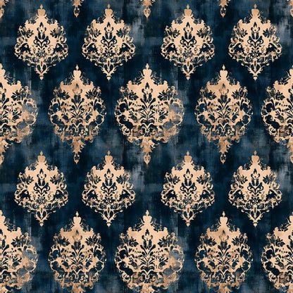 Gilded Indigo Dreams Wallpaper - WallCreatives