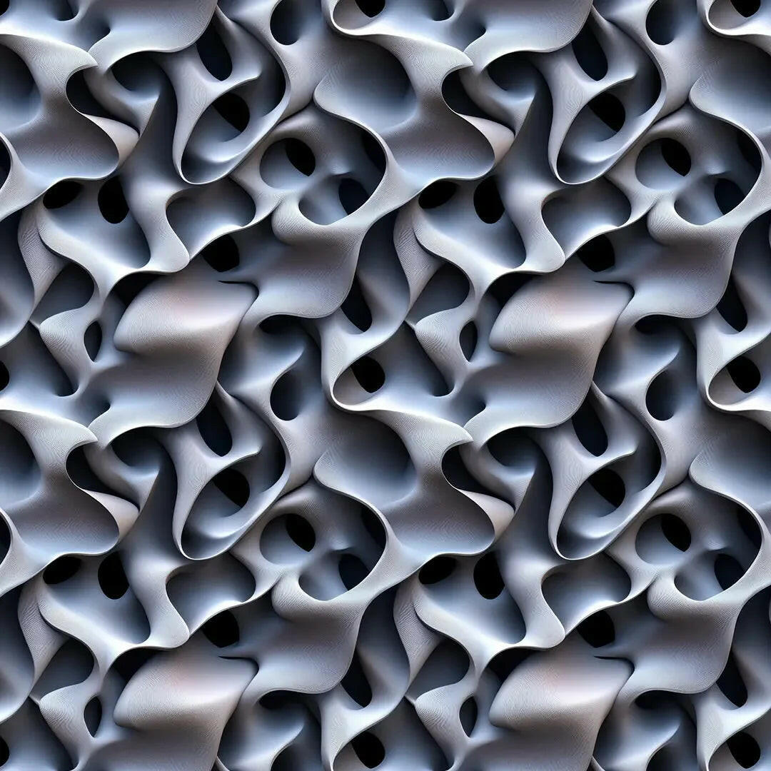 Sculpted Gyroid Wave - WallCreatives