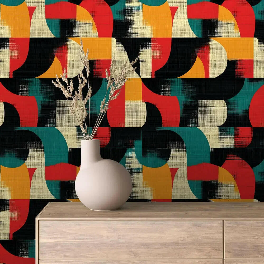 mid-century canvas rhapsody - wallcreatives