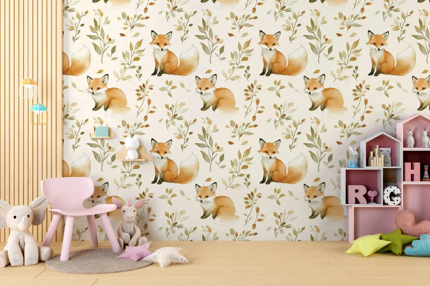 Whimsical Woodland Fox Trot WallCreatives