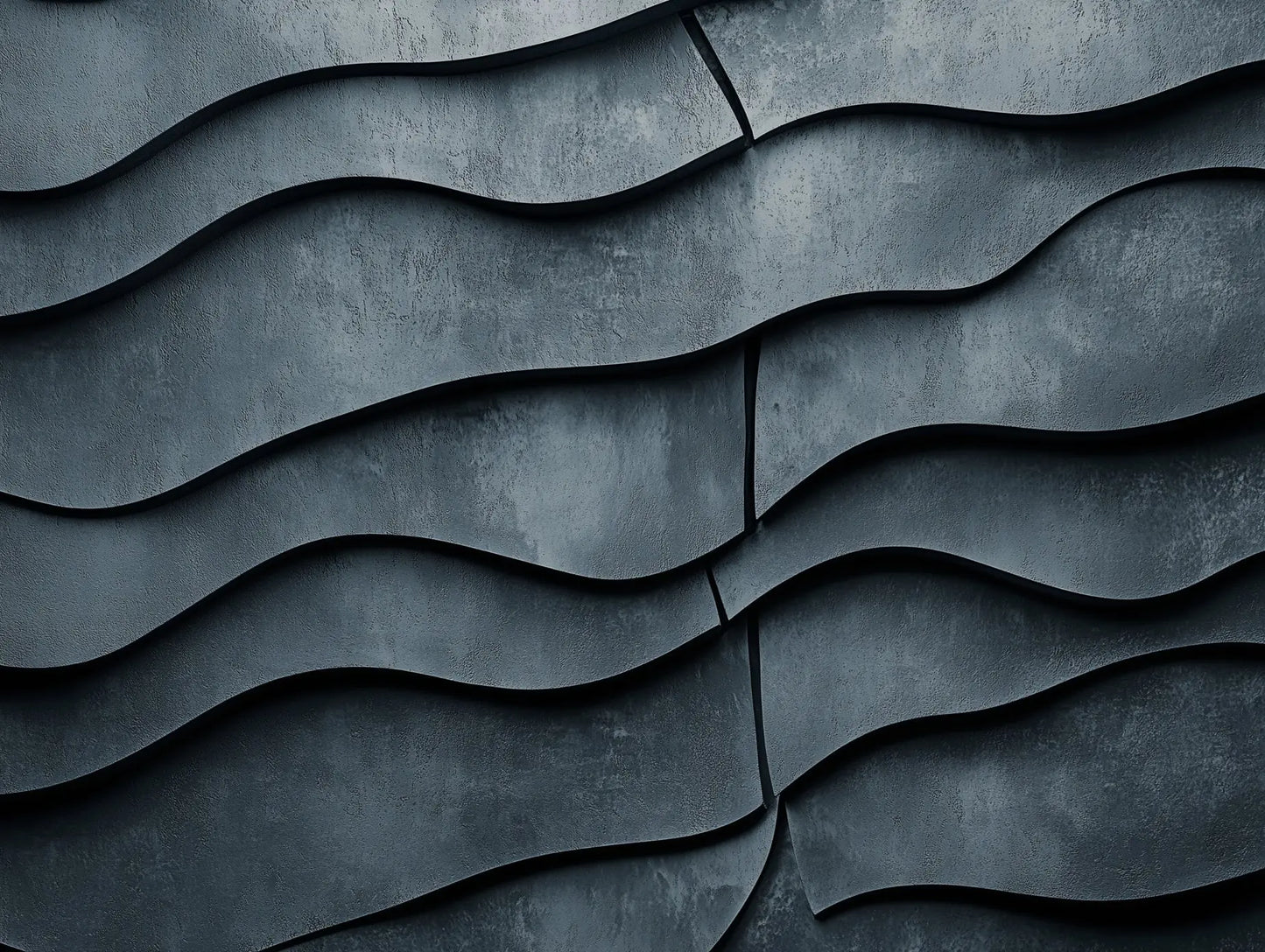 shadowed slate wave wall - wallcreatives