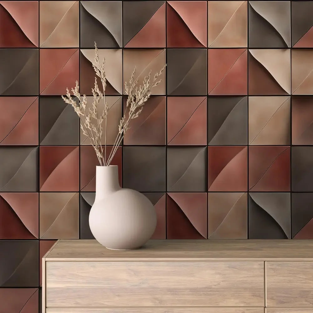 Earthen Curve Mosaic - WallCreatives
